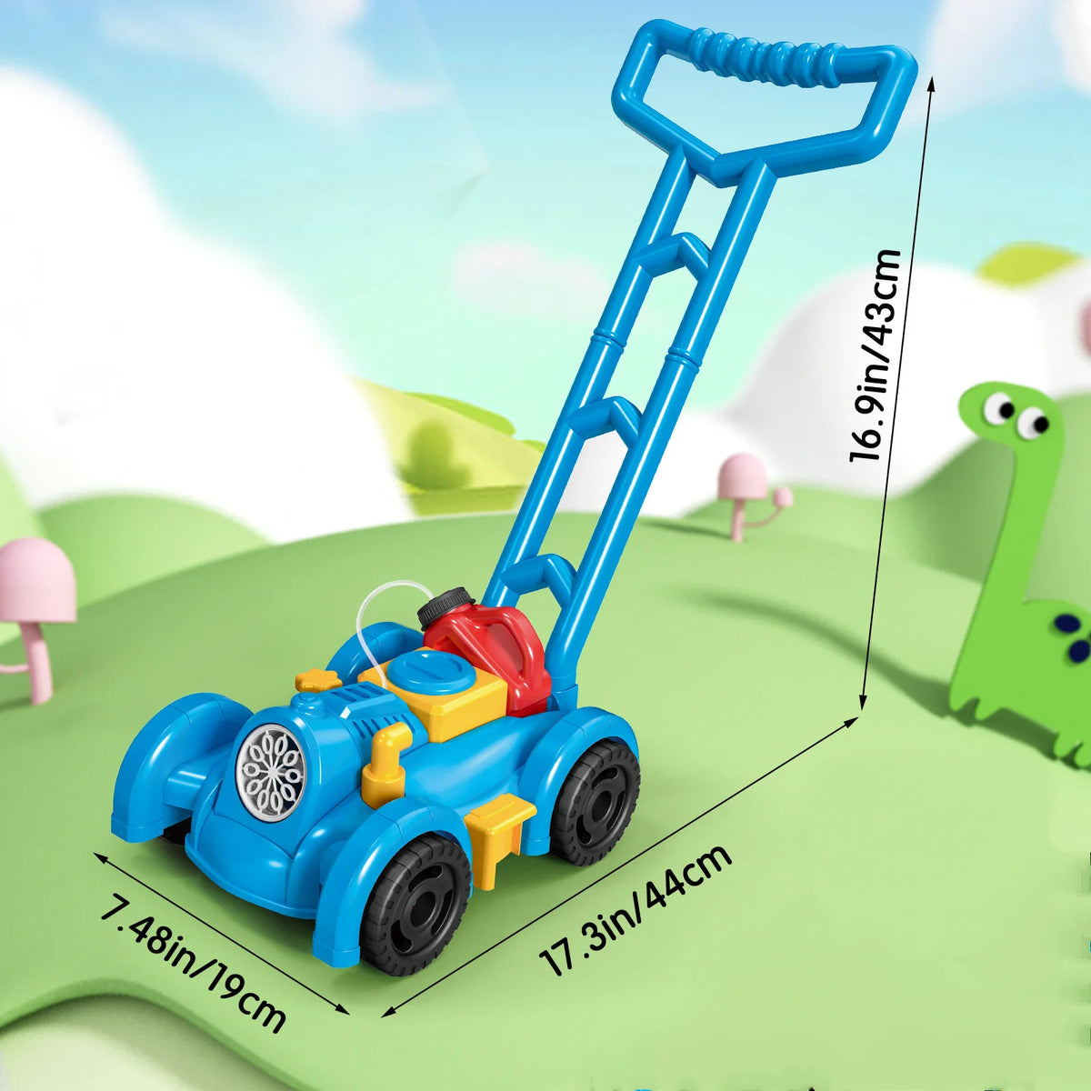 Electric Bubble Lawn Mower Toy - Automatic Bubble Machine for Kids Outdoor Play