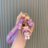Sanrio Hello Kitty Keychain Set - Cute Kuromi & Cinnamoroll Keyrings for Girls