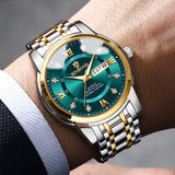 Men’s Stainless Steel Quartz Wristwatch with Waterproof Chronograph