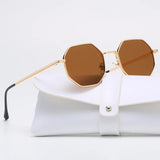 Unisex Retro Polygonal Sunglasses – Classic Metal Frame with UV400 Protection for Men & Women