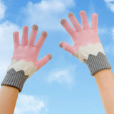 Floral Knit Touchscreen Gloves – Vintage Style Winter Gloves for Women with Windproof Warmth