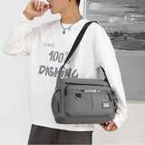 Men's Waterproof Oxford Crossbody Shoulder Bag – Fashionable Small Satchel for Work and Travel