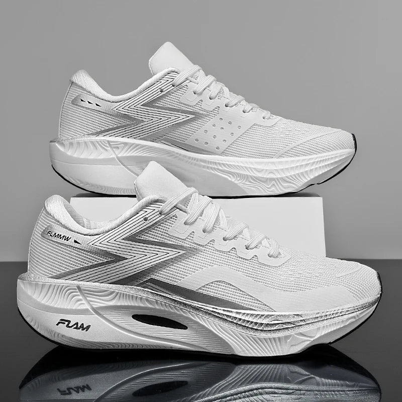 Unisex Breathable Running Shoes with Cushioning & Height Boost – Lightweight Athletic Trainers for Concrete Surfaces