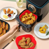Cesta de silicona para freidora de aire: bandeja reutilizable para hornos y freidoras de aire