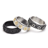 8mm Star of David Spinner Ring - Stainless Steel Jewish Hexagram Fidget Ring for Men & Women