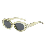 Y2K Oval Steampunk Sunglasses – Retro Vintage Shades for Men & Women