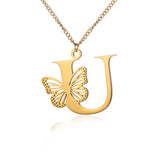 Elegant 18K Gold Butterfly Pendant Necklace – Trendy & Stylish Jewelry for Women