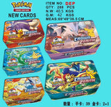 42-Piece Pokemon TCG Metal Box Set - Battle Cards with Pikachu & Rare Characters