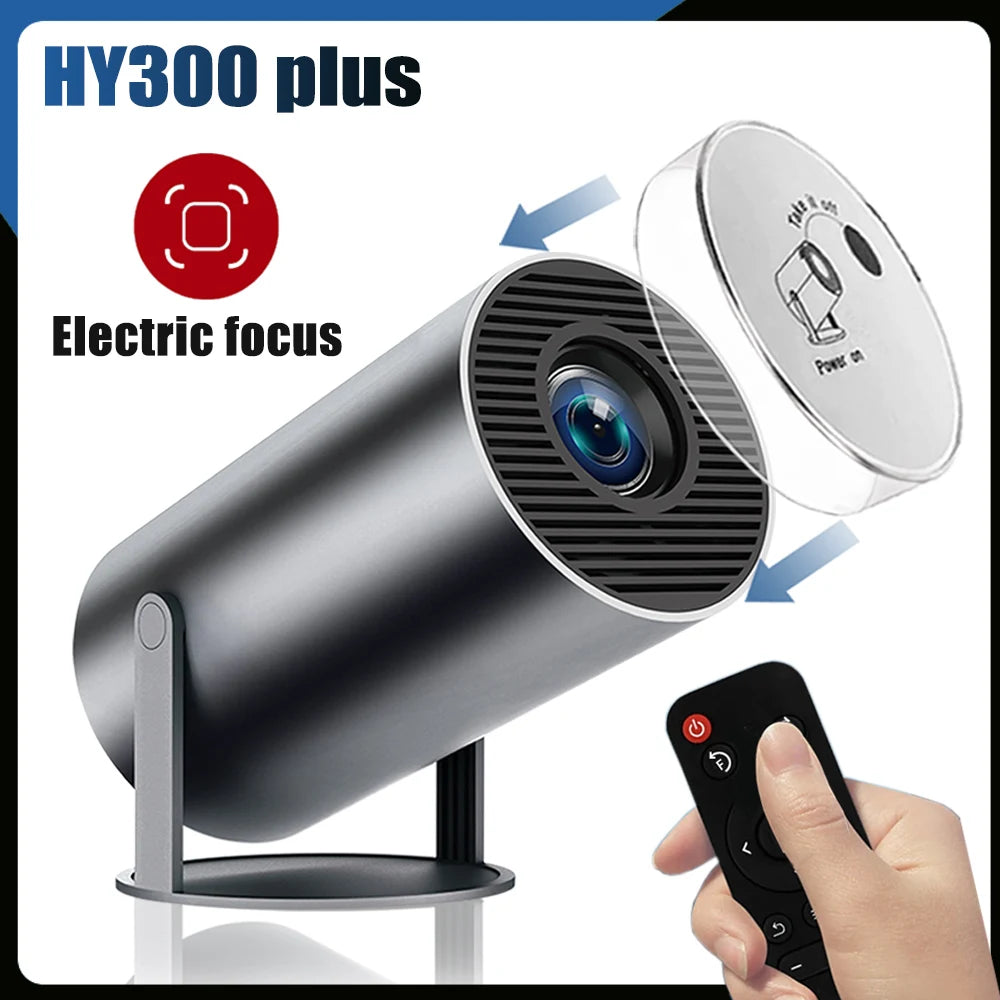 Compact LED Projector with Android 11, 8000 Lumens, Bluetooth, and 1280x720p Resolution for Home Entertainment