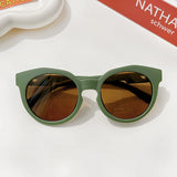 Gafas de sol redondas esmeriladas vintage para niños con protección UV400: protección solar elegante para niños