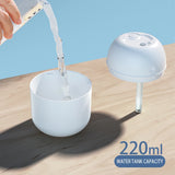 Mini USB Air Humidifier - 220ml Portable Aroma Diffuser with Color Changing Light