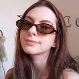 2024 Women’s Small Oval Sunglasses – Retro Designer Shades with UV400 Protection