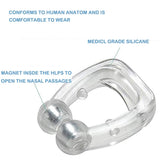 Magnetic Anti-Snoring Nose Clip – Silicone Snore Stopper for Quiet Sleep & Sleep Apnea Relief