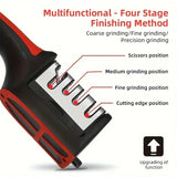 3-Stage Ceramic Knife Sharpener - Professional Handheld Sharpening Tool for Kitchen Knives