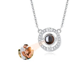 Custom Photo Projection Necklace - Personalized Heart Pendant with Picture Inside
