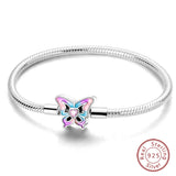 925 Sterling Silver Charm Bracelet for Women – Heart, Star, Moon & More