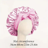Adjustable Satin Silk Bonnet with Tie Band – Sleep Cap for Women & Men