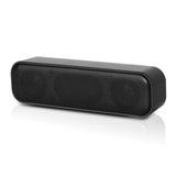 USB Powered Soundbar with Dual Subwoofers - Compact Desktop Speaker for PC/TV