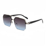 Oversized Retro Double Bridge Sunglasses – Trendy Gradient Shades with UV400 Protection