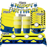 Minions-Themed Birthday Party Decorations Set for Kids with Balloons, Tableware & Cake Toppers