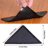 Reusable Non-Slip Rug Grippers - Washable Triangle Carpet Tape for Tile & Hardwood Floors