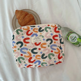 Bolsa de pañales para bebé, bolsa de pañales con estampado de dibujos animados, bolso de mano con cremallera, paquete de transporte, bolsa de almacenamiento de pañales para viajes al aire libre, bolsa de almacenamiento multifuncional