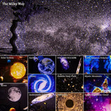 360° HD Galaxy Star Projector Night Light with 13 Film Discs