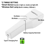 Wireless Handheld UV LED Nail Lamp with Smart Sensor & 3 Timer Modes