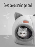 Deep Sleep Winter Cat Bed – Cozy Cave Nest for Kittens & Small Dogs