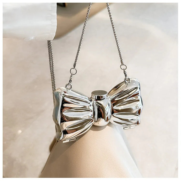 Luxury Acrylic Bow Evening Bag – Mini Chic Minaudière for Parties & Special Occasions