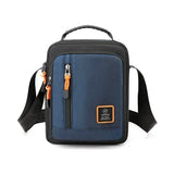 Men’s Oxford Crossbody Bag – Fashionable Box-Style Shoulder Bag with Zipper Closure