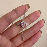 Romantic Blue Planet Pendant Necklace for Women