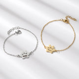 Personalized Paw Name Bracelet – Custom Stainless Steel Jewelry Gift for Women & Girls