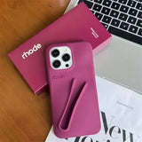 Estuche Rhode para iPhone 14 Pro y 15 Pro: funda de silicona suave con soporte para brillo de labios y lápiz labial, diseño mate y antideslizante