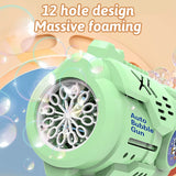 Astronaut Bubble Blaster Gun - 12-Hole Automatic Bubble Machine for Kids
