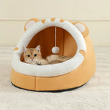 Warm Cat Cave Bed – Cozy Tent Cushion for Kittens & Small Dogs