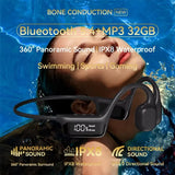 Auriculares de conducción ósea Xiaomi IPX8, auriculares inalámbricos abiertos con Bluetooth 5.3, auriculares Bluetooth para natación, auriculares deportivos con MP3 de 32 GB