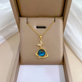 Trendy Stainless Steel Star Pendant Necklace – Women’s Zircon Charm Jewelry