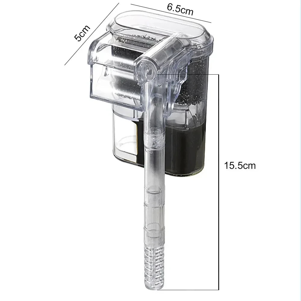 USB Aquarium Filter - 2.5W Mini Suspended Filter for Small Fish Tanks (Up to 30cm)