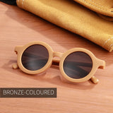 2024 Kids’ Round Sunglasses – UV400 Protection, Stylish Plastic Frame for Girls