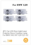 Custom LED Door Projector Lights for FIAT 500X 500L - OEM Ghost Shadow Welcome Lights