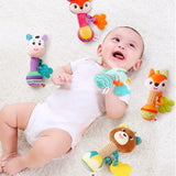 Soft Plush Animal Baby Rattle Toy for Newborns and Infants