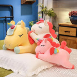 Rainbow Unicorn Plush Toy - Soft Stuffed Animal Pillow for Girls & Adults