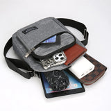 Men’s Oxford Crossbody Shoulder Bag – Lightweight Box-Style Travel Sling Bag