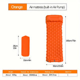 Inflatable Camping Sleeping Mat with Built-in Pillow and Foot Pump