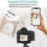 3-in-1 USB-C Card Reader for SD, MicroSD & TF Cards – High-Speed Data Transfer Adapter