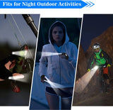 Guantes con linterna LED de medio dedo: resistentes al agua y duraderos para actividades al aire libre y nocturnas