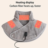 USB-Powered Heated Shoulder and Neck Wrap – Electric Heating Massage Shawl for Pain Relief