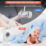 Monitor de bebé inalámbrico con pantalla LCD, visión nocturna, audio bidireccional y sensor de temperatura 