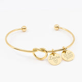 Personalized Name Cuff Bracelet - Custom Engraved Stainless Steel Bangle for Women